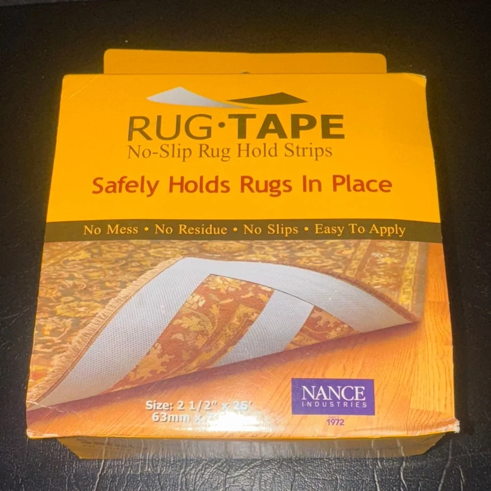 Nance Industries Rug Tape - No-Slip Rug Hold Strips NIB